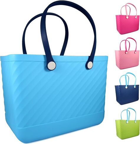 حقيبة شاطئ مقاومة للماء من AYCRIT مقاس X كبير حقيبة شاطئ قابلة للغسل مقاومة للرمل لقارب شاطئ البحر وحمام السباحة والنزهة والتخييم مقاس 19 × 13 × 9 بوصة in Kuwait