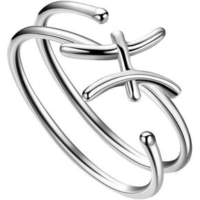 925 Sterling Silver Fine Jewelry Adjustable Zodiac Sign Ring for Women Girls 12 Constellation Astrology Scorpio Ring Celestial Zodiac Jewelry Birthday Christmas Gifts for Her Mom Daughter Wife Friend Sisters Gifts