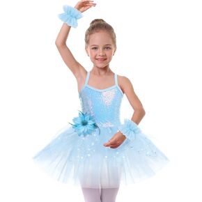 IBAKOM Ballet Leotard Dress for Girls Ballerina Outfits Shiny Sequins Dance Tutu Dress Gymnastic Leotards Dress in Kuwait