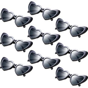 Frienda 9 Pairs Heart Shaped Sunglasses Vintage Heart Sunglasses Women Retro Glasses for Shopping Traveling Party Accessories