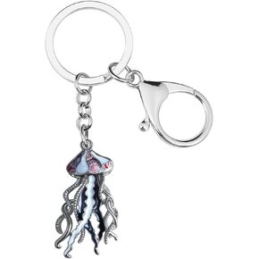 DALANE Enamel Alloy Ocean Animals Keychains Sea Life Car Key Ring Novelty Jewelry Charms Gifts for Women Girls Kids