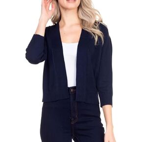 Creative Mimesis Women's Bolero 3/4 Sleeve Cropped Cardigans Sweaters Jackets Open Front Short Shrugs for Dresses