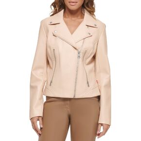 Levi's Women's Vegan Leather 538 Moto Jacket, Frappe, Medium