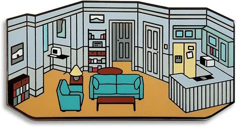 Pinsanity 90's New York Sitcom Apartment دبوس طية صدر السترة من المينا in Saudi Arabia