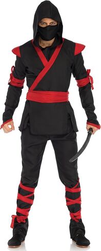 Leg Avenue Men's 5 Pc Ninja Costume with Shirt, Pants, Belt, Face Mask, Hood in Kuwait