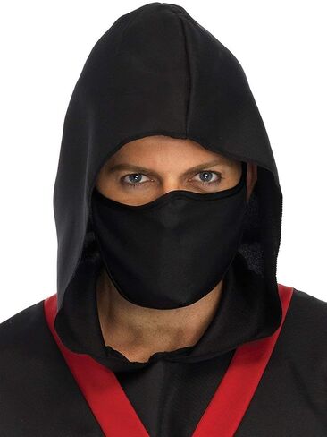Leg Avenue Men's 5 Pc Ninja Costume with Shirt, Pants, Belt, Face Mask, Hood in Kuwait