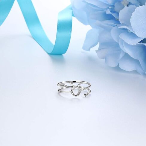 925 Sterling Silver Fine Jewelry Adjustable Zodiac Sign Ring for Women Girls 12 Constellation Astrology Scorpio Ring Celestial Zodiac Jewelry Birthday Christmas Gifts for Her Mom Daughter Wife Friend Sisters Gifts in Kuwait