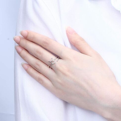925 Sterling Silver Fine Jewelry Adjustable Zodiac Sign Ring for Women Girls 12 Constellation Astrology Scorpio Ring Celestial Zodiac Jewelry Birthday Christmas Gifts for Her Mom Daughter Wife Friend Sisters Gifts in Kuwait