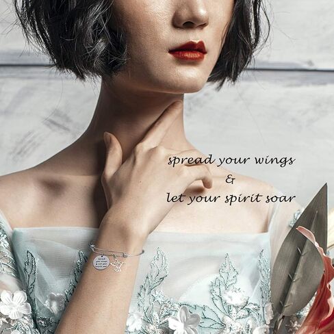 HOLLP Humming Bird Charm Bracelet Humming Bird Lover Gift Spread Your Wings & Let Your Spirit Soar Bracelet in Kuwait