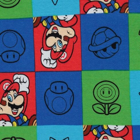 Nintendo Boys Mario Pajamas Set - 4 Piece Short Sleeve Super Mario Pajamas - Short Sleeves, Shorts and Pants Pajamas Set in Saudi Arabia