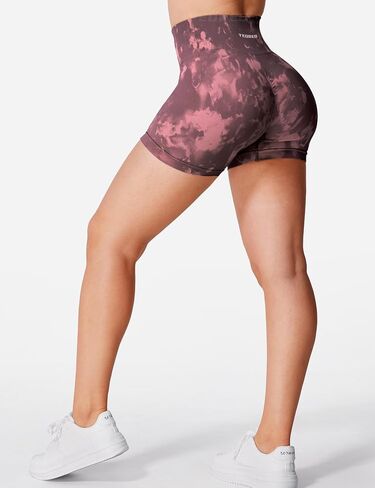 YEOREO Scrunch Workout Shorts Butt Lifting Jada Shorts Tie Dye Seamless Gym Biker Screen Print 3.6" Training Shorts in Saudi Arabia