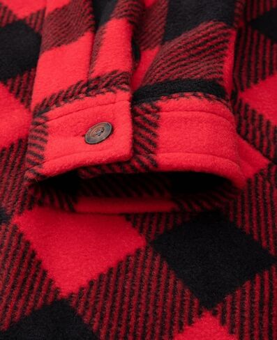 جاكيت بغطاء للرأس مبطن بالصوف للرجال من ThCreasa، جاكيت منقوش بأكمام طويلة مع جيوب لليد in Kuwait