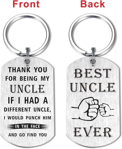Laluminter Best Uncle Ever - هدايا العم للرجال - سلسلة مفاتيح العم - ​​سلسلة مفاتيح عيد ميلاد سعيد للعم من ابنة أخيه in Kuwait