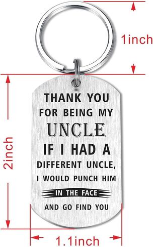 Laluminter Best Uncle Ever - هدايا العم للرجال - سلسلة مفاتيح العم - ​​سلسلة مفاتيح عيد ميلاد سعيد للعم من ابنة أخيه in Kuwait