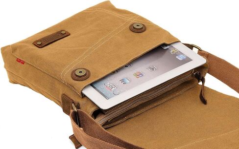 Messenger Bag, Vintage Small Canvas Shoulder Bag Crossbody Purse in Kuwait