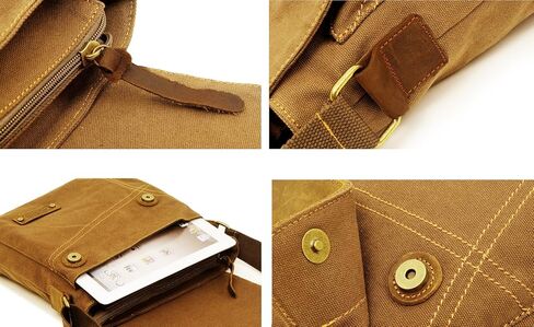 Messenger Bag, Vintage Small Canvas Shoulder Bag Crossbody Purse in Kuwait