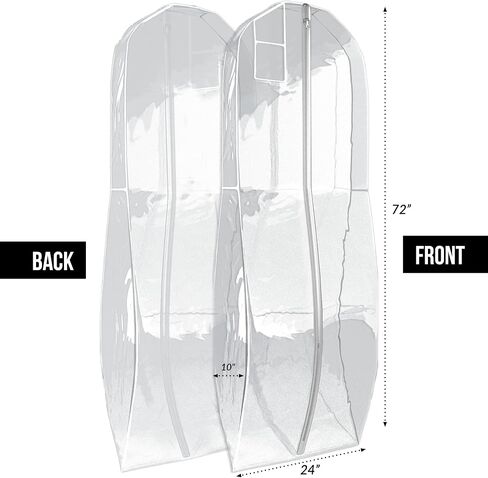 Women’s Dress and Gown Garment Bag -72"x24" and 10" Tapered Gusset -Your Bags in Saudi Arabia