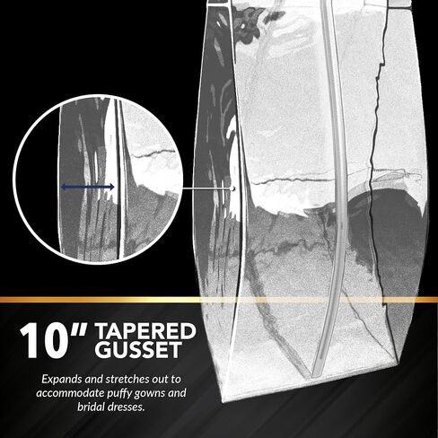 Women’s Dress and Gown Garment Bag -72"x24" and 10" Tapered Gusset -Your Bags in Saudi Arabia
