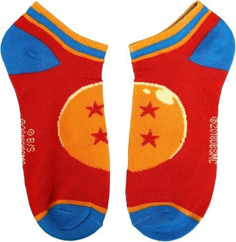 Bioworld Dragon Ball Mixed Icon and Character Close Up 5-Pack Ankle Socks in Saudi Arabia