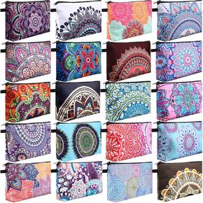 Dunzy 20 Pcs Cosmetic Bag for Women Makeup Bags with Zipper Makeup Pouch Waterproof Portable Travel Toiletry Bag Accessories Organizer for Women Girls Teacher Birthday Friendship Gifts (Marble)