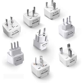 BESTEK Japan Travel Plug Adapter, Grounded Universal Type A Plug Adapter JP to US Adapter - Ultra Compact for US, Japan, China Phones, Laptops, Camera Chargers and More, 3 Pack in Kuwait