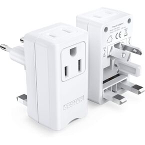 BESTEK Japan Travel Plug Adapter, Grounded Universal Type A Plug Adapter JP to US Adapter - Ultra Compact for US, Japan, China Phones, Laptops, Camera Chargers and More, 3 Pack