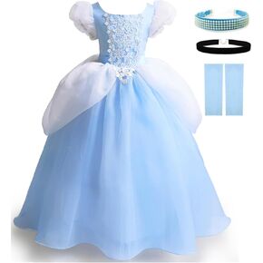 Axaxa Princess Costume for Girls Princess Dress Halloween Fancy Party Dress Princess Dress Up Clothes for Little Girls