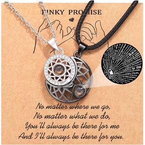 قلادة زوجين من UPROMI للصديق/الصديقة/الزوج/الرجل/رفيق الروح، هدايا عيد الحب السنوية له in Kuwait