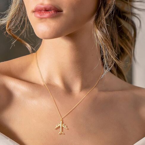 MTMY Gold Pendant Necklace for Women 14K Gold Plated Dainty Gold Necklace Simple Delicate Jewelry Gift in Kuwait