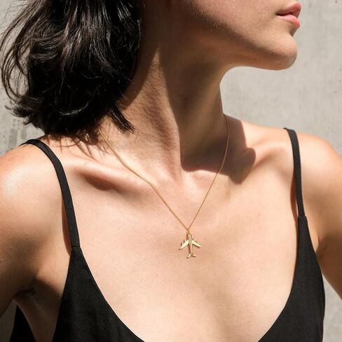 MTMY Gold Pendant Necklace for Women 14K Gold Plated Dainty Gold Necklace Simple Delicate Jewelry Gift in Kuwait