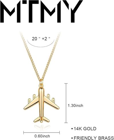 MTMY Gold Pendant Necklace for Women 14K Gold Plated Dainty Gold Necklace Simple Delicate Jewelry Gift in Kuwait