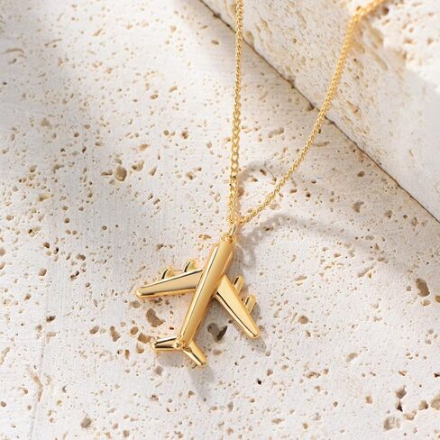 MTMY Gold Pendant Necklace for Women 14K Gold Plated Dainty Gold Necklace Simple Delicate Jewelry Gift in Kuwait