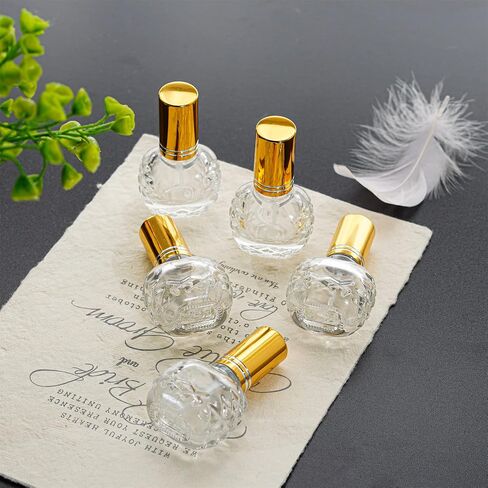 YU FENG 12pcs Glass Bottle Perfume Atomizer Refillable Spray Empty Perfume Bottles Fine Mist Atomizer Cosmetic Container for Travel,10ml in Kuwait