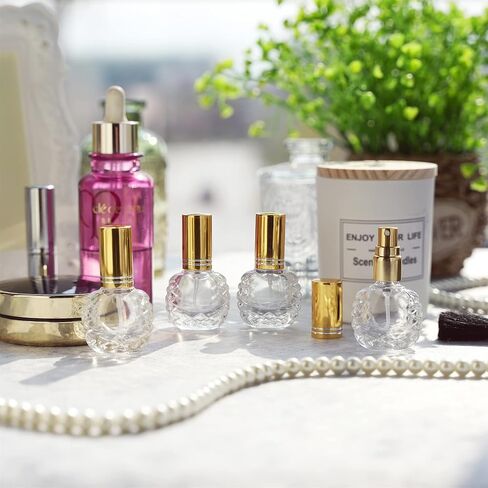 YU FENG 12pcs Glass Bottle Perfume Atomizer Refillable Spray Empty Perfume Bottles Fine Mist Atomizer Cosmetic Container for Travel,10ml in Kuwait