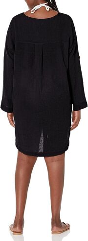 Seafolly Women's V Neck Cover Up Dress with Roll Sleeves in Kuwait