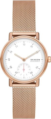 Skagen Kuppel Lille or Riis Lille Minimalist Women's Watch with Stainless Steel Bracelet, Mesh or Leather Band in Kuwait