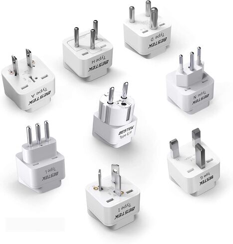 BESTEK Japan Travel Plug Adapter, Grounded Universal Type A Plug Adapter JP to US Adapter - Ultra Compact for US, Japan, China Phones, Laptops, Camera Chargers and More, 3 Pack in Kuwait