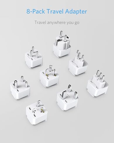 BESTEK Japan Travel Plug Adapter, Grounded Universal Type A Plug Adapter JP to US Adapter - Ultra Compact for US, Japan, China Phones, Laptops, Camera Chargers and More, 3 Pack in Kuwait