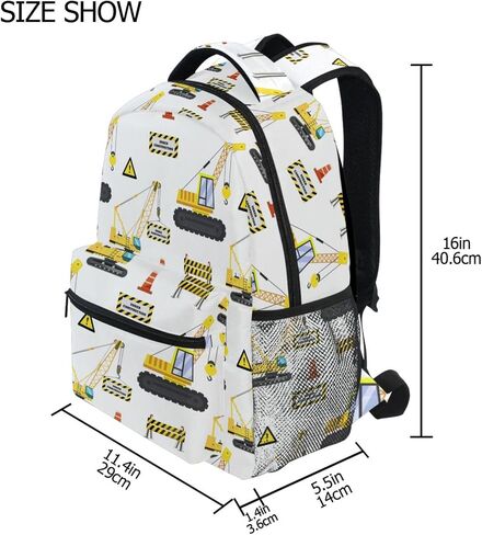 Garbage Trucks Backpack Travel Laptop Backpack Daypacks, Trash Trucks College School Computer Bag Bookbag for Women & Men Outdoor Camping&Fits Up to 14-inch Notebook in Kuwait