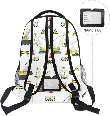Garbage Trucks Backpack Travel Laptop Backpack Daypacks, Trash Trucks College School Computer Bag Bookbag for Women & Men Outdoor Camping&Fits Up to 14-inch Notebook in Kuwait