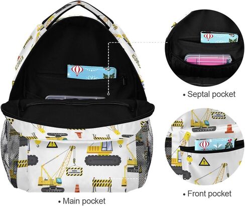 Garbage Trucks Backpack Travel Laptop Backpack Daypacks, Trash Trucks College School Computer Bag Bookbag for Women & Men Outdoor Camping&Fits Up to 14-inch Notebook in Kuwait