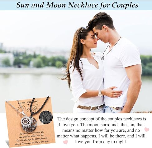 قلادة زوجين من UPROMI للصديق/الصديقة/الزوج/الرجل/رفيق الروح، هدايا عيد الحب السنوية له in Kuwait