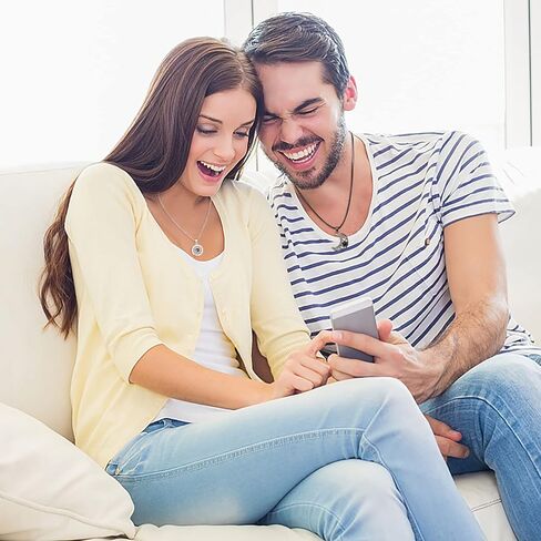 قلادة زوجين من UPROMI للصديق/الصديقة/الزوج/الرجل/رفيق الروح، هدايا عيد الحب السنوية له in Kuwait