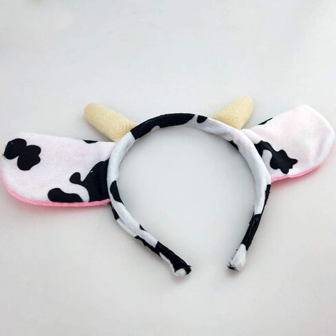 Halloween Dalmatian Cow Headband Spotted Dog Ears Hair Bands Puppy Bow Tie Tail Headpiece Women Hairband Hair Hoops Party Decoration Cosplay Costume Cute Handmade Hair Accessories 1 Set Dalmatian in Kuwait