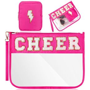 Hillban 2 Pcs Baby Bag Set for Boys & Girls Chenille Letter Bags Preppy Patch Makeup Bag Baby Travel Bags Waterproof Portable Toiletry Storage Bag for Women Girl (Baby Theme) in Kuwait