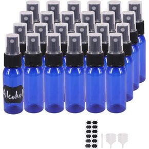 BPFY 24 Pack 2oz Amber Plastic Spray Bottles For Essential Oils, Perfumes, Cosmetics, Hand Sanitizers, Alcohol, Fine Mist Spray Bottle, Mini Travel Bottle, Small Refillable Liquid Containers in Kuwait