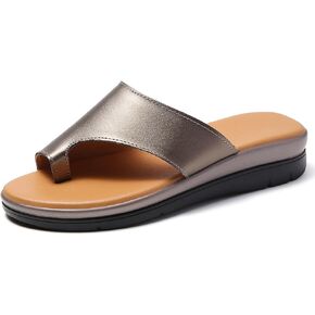 صنادل الورم للنساء مريحة - أحذية منصة مصحح الورم BSP-2 جلد طبيعي للنساء فليب فلوب خفيف الوزن للسيدات صنادل ويدج أسود ذهبي بني أبيض in Kuwait