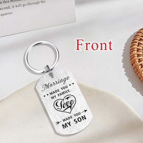 Alotozo Son-in-Law Keychain - Worlds Best Son-in-Law Gifts - Son in Law Gift from Mother-in-Law - Love Made You My Son in Saudi Arabia