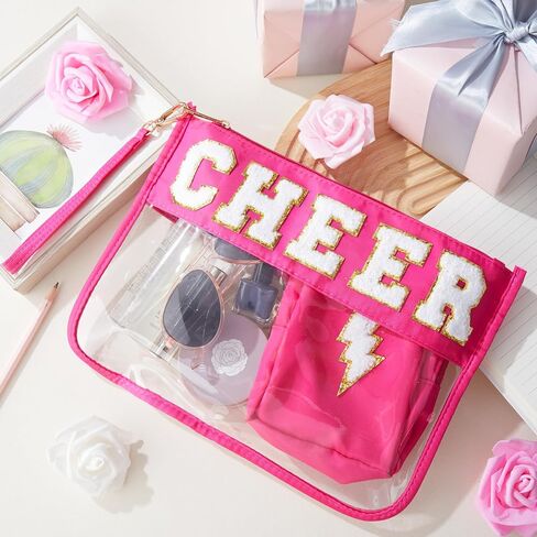 Hillban 2 Pcs Baby Bag Set for Boys & Girls Chenille Letter Bags Preppy Patch Makeup Bag Baby Travel Bags Waterproof Portable Toiletry Storage Bag for Women Girl (Baby Theme) in Kuwait