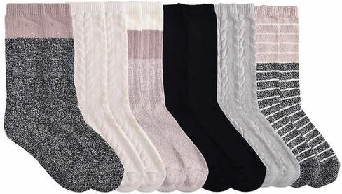 Lucky Brand Women's Super Soft Boot Socks, 6 Pair, Fits Shoe Sizes 5-10 in Saudi Arabia